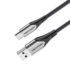 ph2DURABLE y FLEXIBLE h2pEl nailon trenzado de alta calidad con una carcasa de aluminio superior hace que el cable USB C sea ma