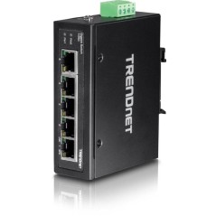 pEl TI G50 de TRENDnet es un switch de riel DIN no administrado IP30 confiable con componentes reforzados clasificados para ent