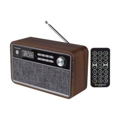 p pul liSintonizador de radio FM con 50 presintonias Material madera li liConexion inalambrica Bluetooth v42 Alcance hasta 10 m