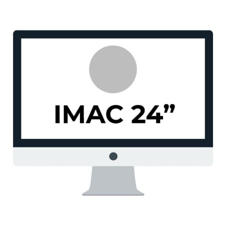 Apple imac 24' retina 4.5k/ chip m1 cpu 8 núcleos/ 8GB 256GB gpu 7 núcleos/ plata
