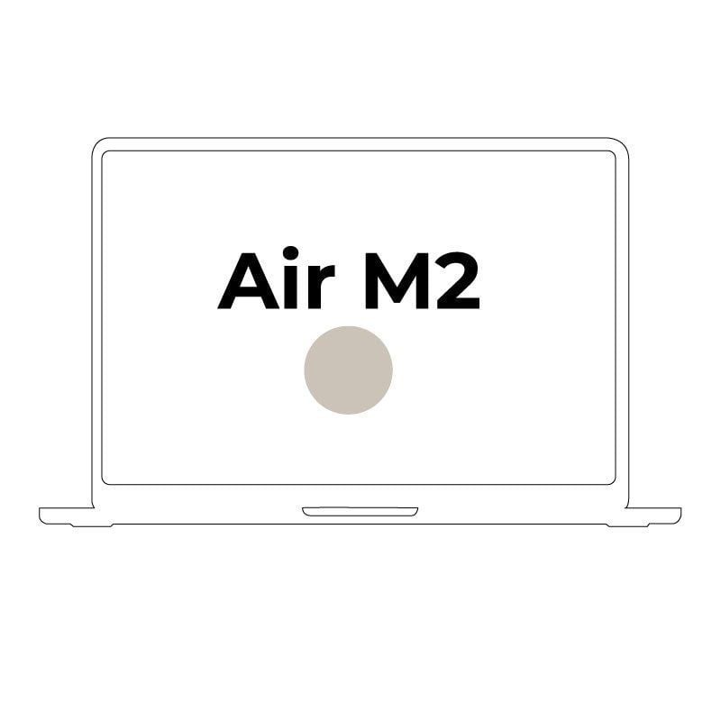 Apple macbook air 13.6'/ m2 8-core cpu/ 8GB 256GB SSD 8-core gpu/ blanco estrella