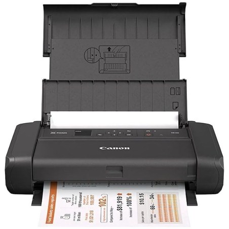 Impresora portátil canon pixma tr150 con batería/ Wifi negra