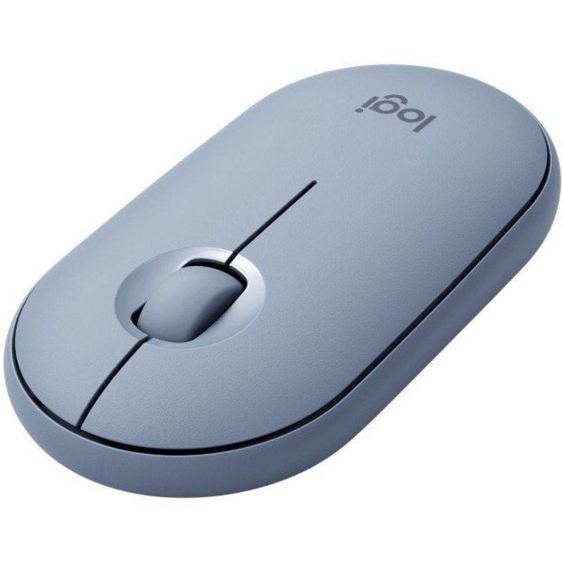 Ratón inalámbrico por bluetooth/ 2.4ghz logitech pebble m350 2.4GHz con Mini Receptor USB gris azulado