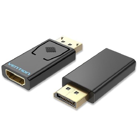ph2Adaptador Displayport a HDMI h2Adaptador DisplayPort HDMI Vention F M 4K 30Hz Mejorado chapado en oro Negro pph2Transmision 