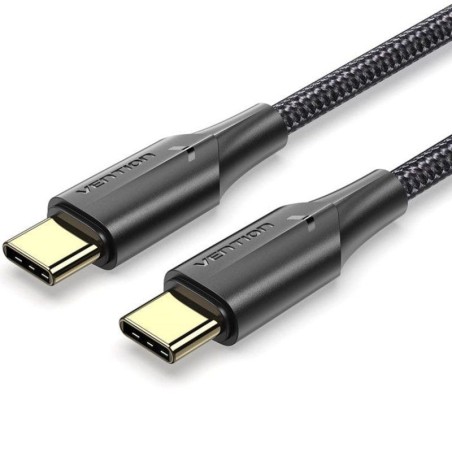 ph2Cable trenzado de nailon USB 20 C macho a C macho 3Abr h2h2Cable de datos de carga rapida USB C 3A h2pIndicador LED intelige