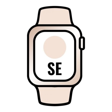 Apple watch se/ gps/ cellular/ 44mm/ caja de aluminio en oro/ correa deportiva rosa arena
