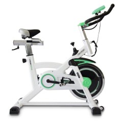 Bicicleta indoor cecotec extreme/ volante de inercia 16kg/ blanca y verde