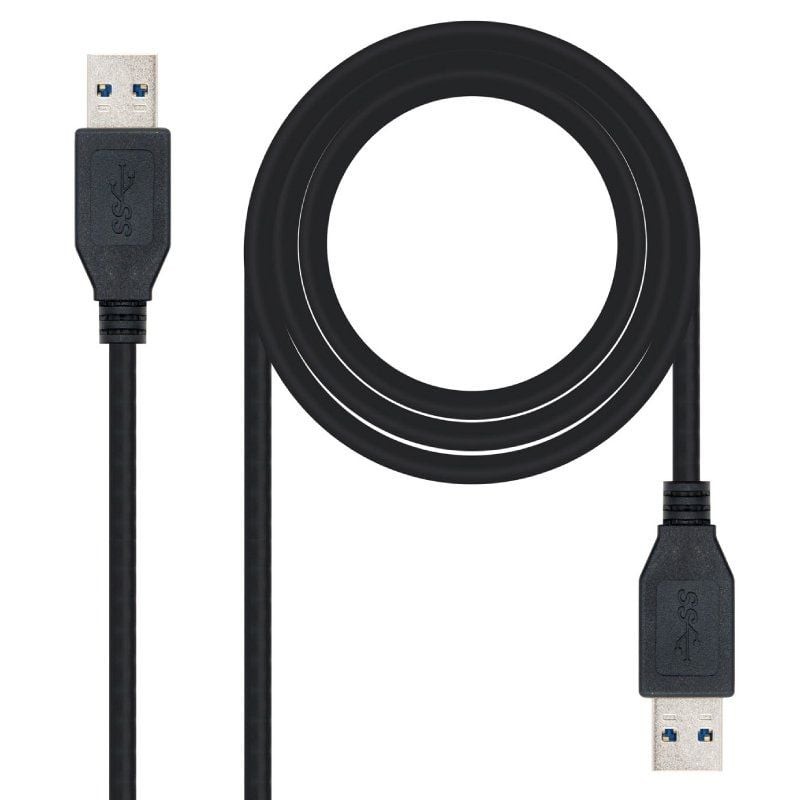 Cable usb 3.0 nanocable 10.01.1001-bk/ usb macho - usb macho/ 1m negro