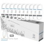 Pack 10 cables lightning tech one tech basik tec2952/ usb macho - lightning macho/ 1m blanco