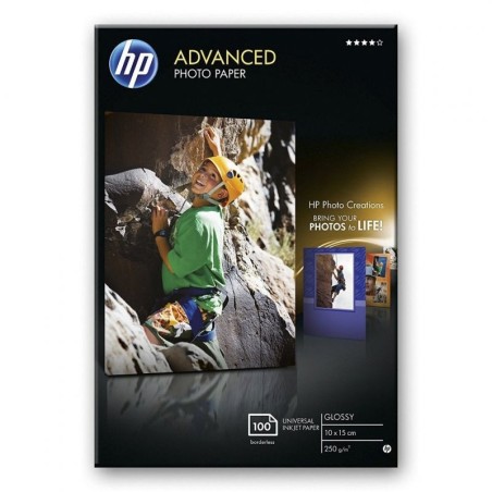 ul liEl papel fotografico para instantaneas HP Advanced le permite imprimir fotos fieles a la realidad con colores intensos y u