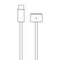 Cable Apple usb tipo-c a magsafe 3 para macbook pro 14' y 16'/ 2021/ 2m