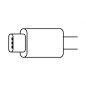 Cable de carga Apple thunderbolt 4 pro de conector usb tipo-c a usb tipo-c/ 1.8m