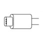 Cable de carga Apple thunderbolt 4 pro de conector usb tipo-c a usb tipo-c/ 3m