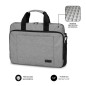 Maletín subblim air padding laptop bag para portátiles hasta 14'/ cinta para trolley/ gris