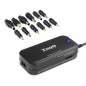 Cargador de portátil TooQ tqlc-90bs02m/ 90W manual/ 12 Conectores voltaje 15-24v/ 1 usb