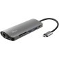 Docking usb tipo-c trust dalyX 2xusb/ 1xusb tipo-c pd/ 1xhdmi/ 1xrj45/ 1xlector tarjetas sd y microsd/ gris