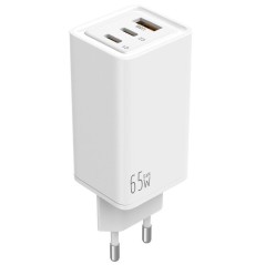 h2Cargador 65W GaN 2 USB C PD 1 USB A Blanco h2divp pdivdivdivdivCargador universal para carga rapida en dispositivos compatibl