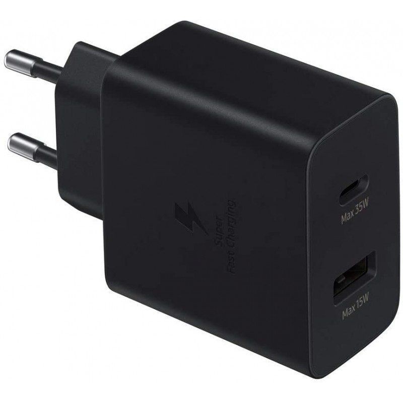Cargador de pared samsung ep-ta220nbe/ 1xusb tipo-c/ 1xusb/ 35w Cargador de pared samsung ep-ta220nbe/ 1xusb tipo-c/ 1xusb/ 35w