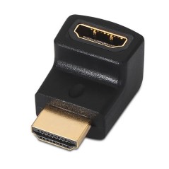 pAISENS 8211 Adaptador HDMI acodado A Hembra A Macho negro para conectar un cable HDMI en espacio reduciobrul liAdaptador HDMI 
