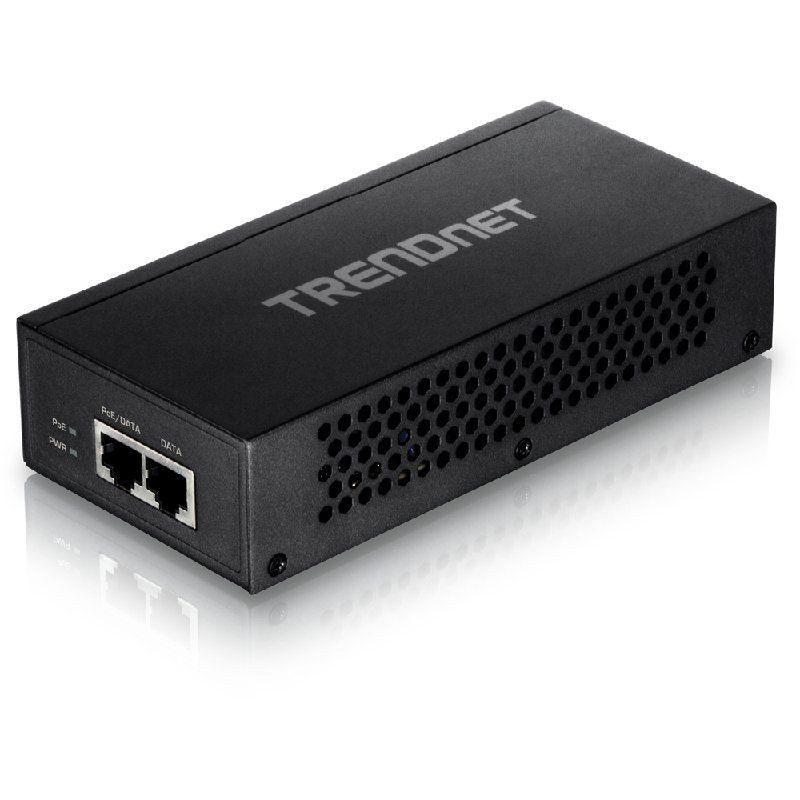 pEl inyector Gigabit Ultra PoE de TRENDnet modelo TPE 117GI combina la corriente electrica con una conexion de red gigabit para