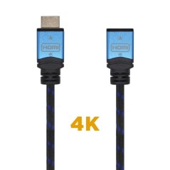 pul liCable HDMI V20 premium alta velocidad con Ethernet con conector tipo A hembra en un extremo y conector tipo A macho en el