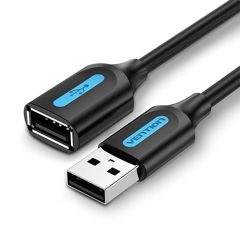 Cable alargador usb 2.0 Vention cbibf/ usb macho - usb hembra/ 1m negro