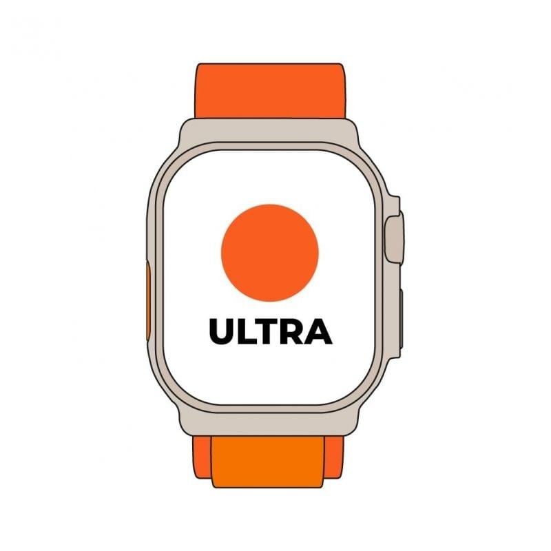 Apple Watch Ultra LTE Titanio con Correa Alpine Loop S Naranja