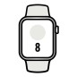 Apple watch series 8/ gps/ cellular/ 41mm/ caja de aluminio plata/ correa deportiva blanca Apple watch series 8/ gps/ cellular/ 41mm/ caja de aluminio plata/ correa deportiva blanca