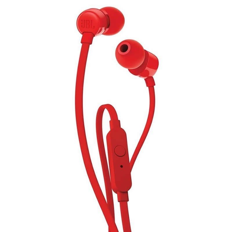 Auriculares intrauditivos jbl t110/ con micrófono/ jack 3.5/ rojos Auriculares intrauditivos jbl t110/ con micrófono/ jack 3.5/ rojos