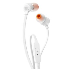 pLos auriculares intrauditivos JBL Tune 110 son ligeros comodos y compactos Bajo la resistente carcasa del auricular un par de 