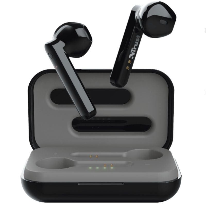 Auriculares Inalámbricos trust primo touch con estuche de carga/ autonomía 4h/ negros