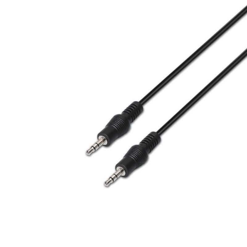 Cable estéreo aisens a128-0144/ jack 3.5 macho - jack 3.5 macho/ 10m/ negro