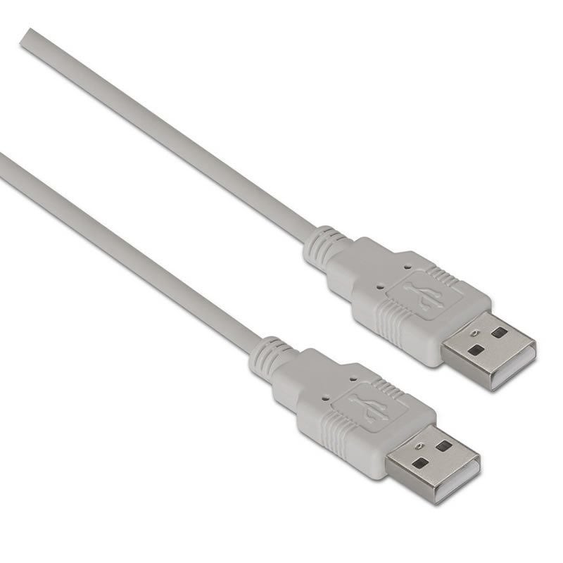 Cable usb 2.0  aisens a101-0021/ usb macho - usb macho/ 1m beige