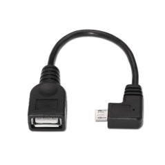 pul liCable USB 20 OTG con conector acodado tipo Micro USB B macho en un extremo y tipo USB A hembra en el otro li liUSB On The