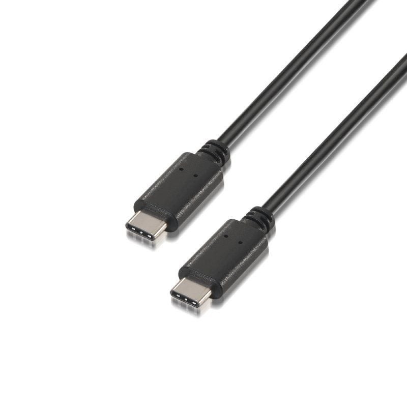 Cable usb 2.0 tipo-c aisens a107-0056/ usb tipo-c macho - usb tipo-c macho/ 1m negro