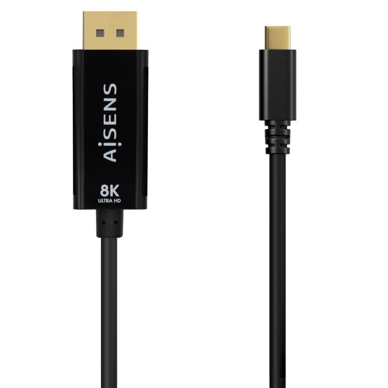 Cable conversor aisens a109-0689/ usb tipo-c macho - displayport macho/ 1.8m/ negro Cable conversor aisens a109-0689/ usb tipo-c macho - displayport macho/ 1.8m/ negro