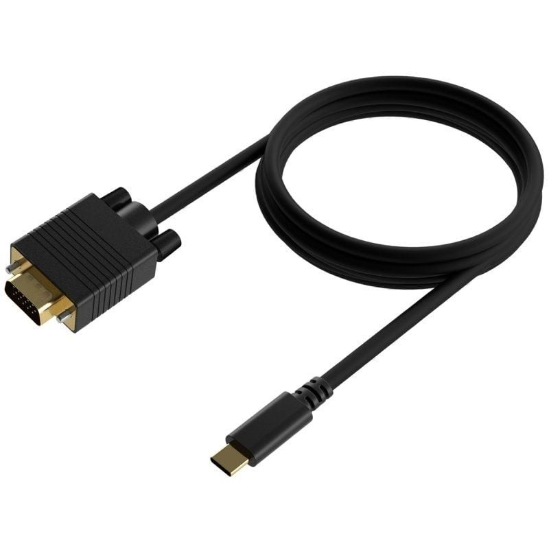 Cable conversor aisens a109-0692/ usb tipo-c macho - vga macho/ 80cm/ negro Cable conversor aisens a109-0692/ usb tipo-c macho - vga macho/ 80cm/ negro