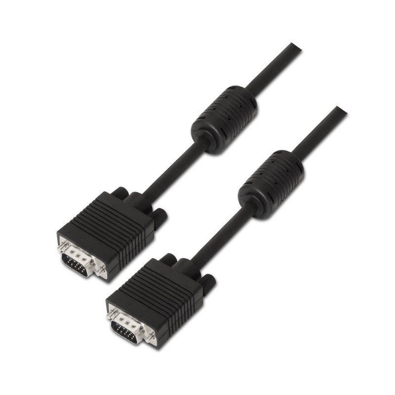 Cable svga aisens a113-0076/ hdb15 macho - hdb15 macho/ 20m/ negro