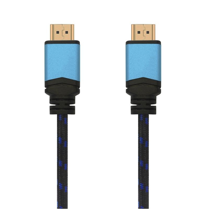 Cable hdmi 2.0 4k aisens a120-0356 v2/ hdmi macho - hdmi macho/ 1m negro/ azul