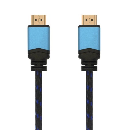 Cable hdmi 2.0 4k aisens a120-0360/ hdmi macho - hdmi macho/ 10m/ negro/ azul