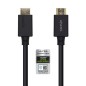 Cable hdmi 2.1 8k aisens a150-0421/ hdmi macho - hdmi macho/ 1m certificado/ negro