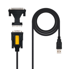 pul liEl cable lleva conector USB tipo A macho en un extremo y RS232DB9 macho en el otro li liIncluye adaptador DB9 hembra a DB
