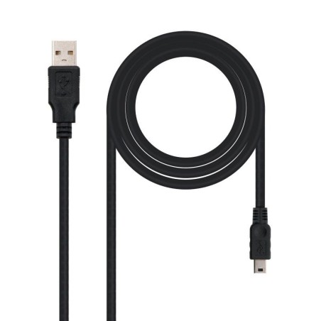 Cable usb 2.0 nanocable 10.01.0400/ usb macho - miniusb macho/ 50cm/ negro