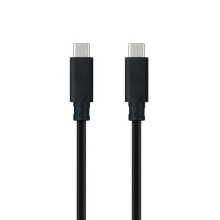 Cable usb 3.1 nanocable 10.01.4100/ usb tipo-c macho - usb tipo-c macho/ 50cm/ negro