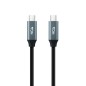 Cable USB 3.2 nanocable 10.01.4301-l150/ usb tipo-c macho - usb tipo-c macho/ 1.5m/ gris y negro