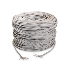 pAISENS 8211 Cable de red RJ45 Cat5e UTP rigido AWG24 gris bobina de 100 metros para la instalacionbrul liBobina cable de red C