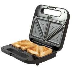 ph2Sandwichera Rock n Toast 1000 3in1 h2Sandwichera de 2 sandwiches con acabados en acero inoxidable 800 W de potencia y 3 plac