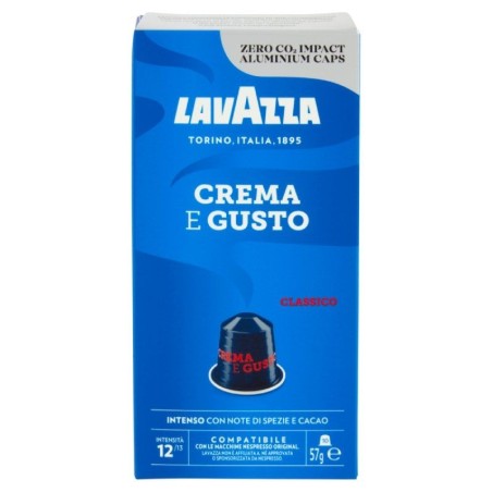 Cápsula Lavazza crema e gusto clásico para Cafeteras Nespresso caja de 10
