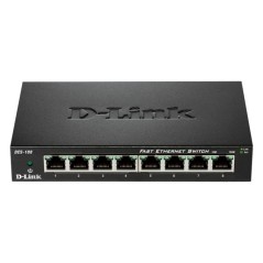 divEl conmutador Fast Ethernet DES 108 de D Link proporciona una forma rentable para que SOHO y SMB creen una red pequena y con