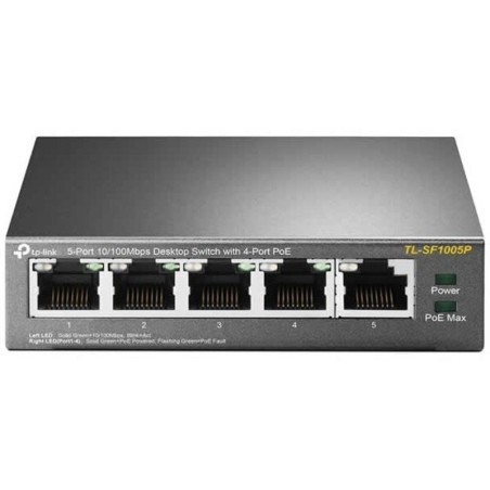 p pdivEl TL SF1005P se trata de un switch de 5 puertos 10 100Mbps no gestionable luego no requiere de configuracion y proporcio
